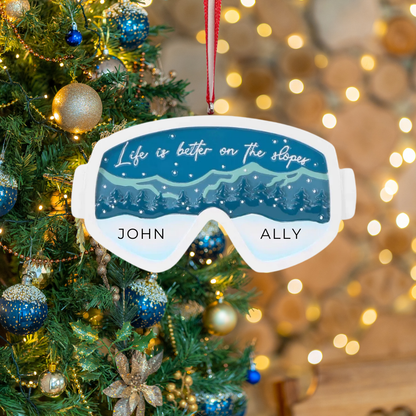 personalized ski goggles Ski Goggles Ornament