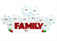Snowflake Family of 10- Table Topper Stand Decoration