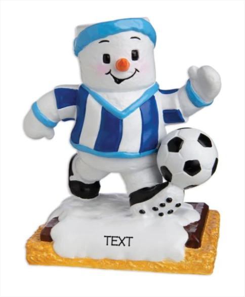 Soccer Snowman Ornament