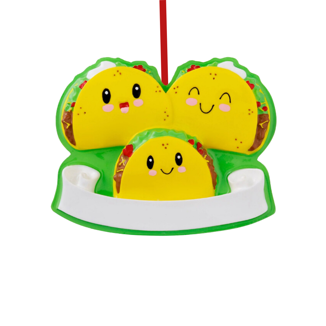 Taco Family of 3 Ornament
