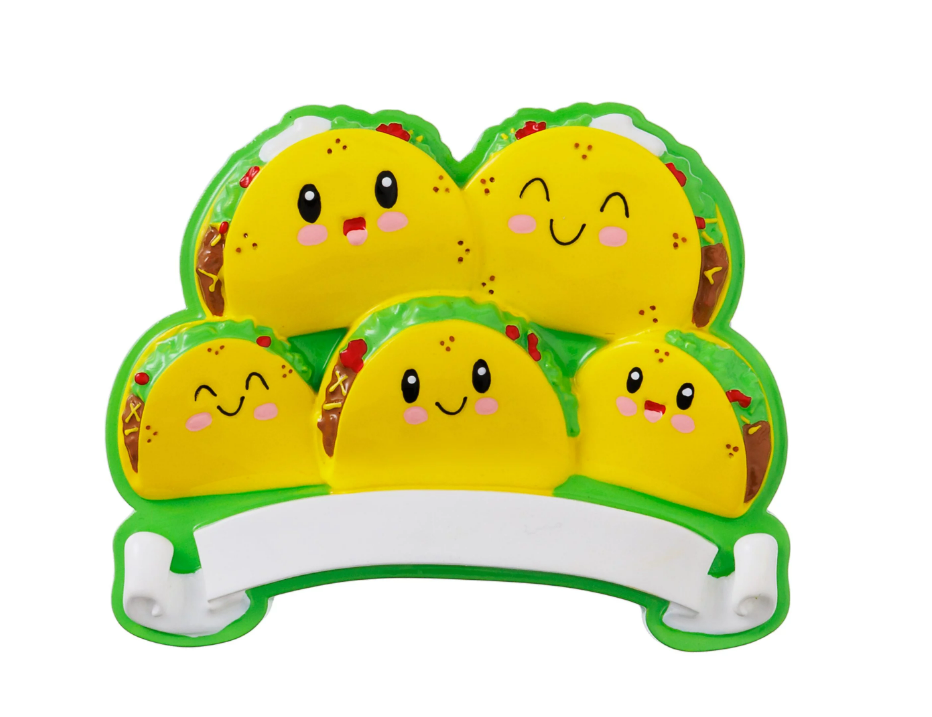 Taco Family of 5 Ornament