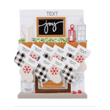 Mantle Stocking Family of 10 Ornament