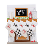 Mantle Stocking Family of 9 Ornament