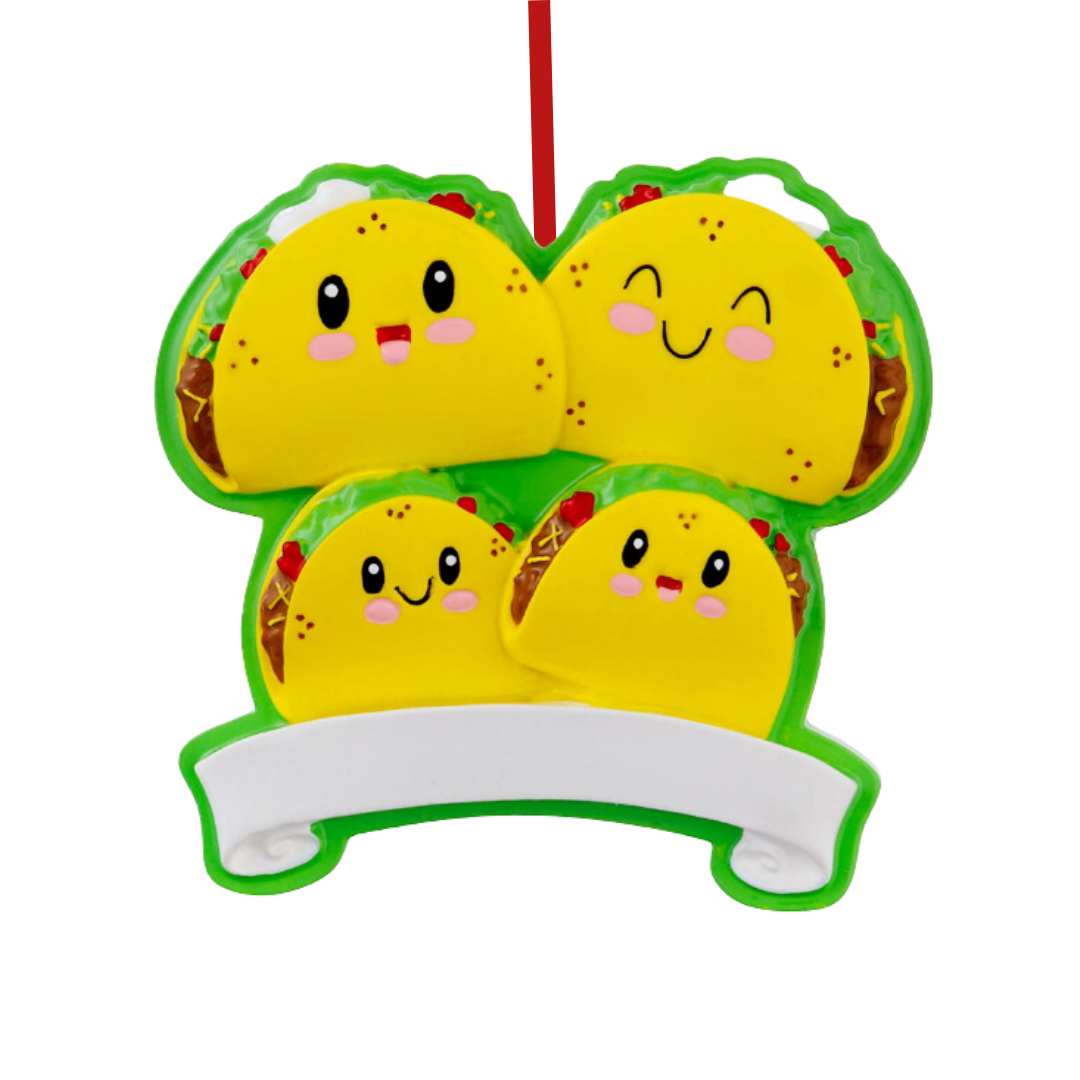 Taco Family of 4 Ornament