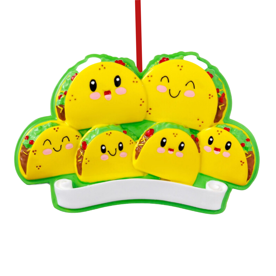 Taco Family of 6 Ornament