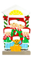 Family of 4 with Dog Ornament - Personalized by Santa - Canada