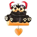 Black Bear Couple Ornament - Personalized by Santa - Canada