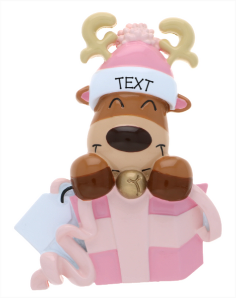 Baby Reindeer in Gift Box (Pink)