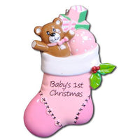 Baby’s girls first Xmas toy stocking - Personalized by Santa - Canada