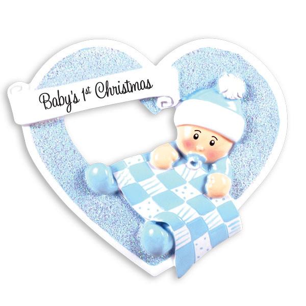 Boy in Heart Baby Ornament - Personalized by Santa - Canada
