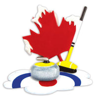 Canadian Curling Ornament - Personalized by Santa - Canada