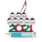 Covid 2021 Vaccine Family of 8 Ornament - Personalized by Santa - Canada