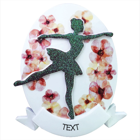 Dancer with Flower Background