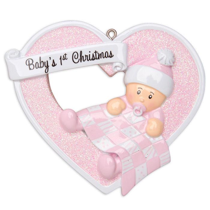 Girl in Heart Baby Ornament - Personalized by Santa - Canada