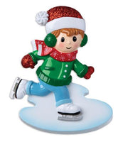 Ice Skating Boy Ornament - Personalized by Santa - Canada