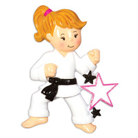 Karate Girl Ornament - Personalized by Santa - Canada