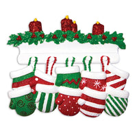 Mitten Family of 10 Ornament - Personalized by Santa - Canada