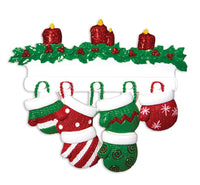 Mitten Family of 6 Ornament - Personalized by Santa - Canada