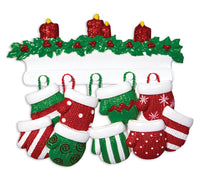 Mitten Family of 9 Ornament - Personalized by Santa - Canada