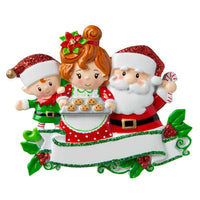 Mr & Mrs Claus family of 3 Ornament - Personalized by Santa - Canada