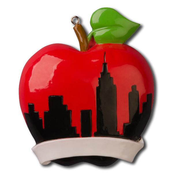 NY Apple Ornament - Personalized by Santa - Canada