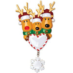 Reindeer Family of 3 Ornament - Personalized by Santa - Canada