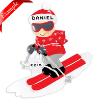 Skier Ornament - Personalized by Santa - Canada