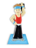 Male Working Out Ornament - Personalized by Santa - Canada