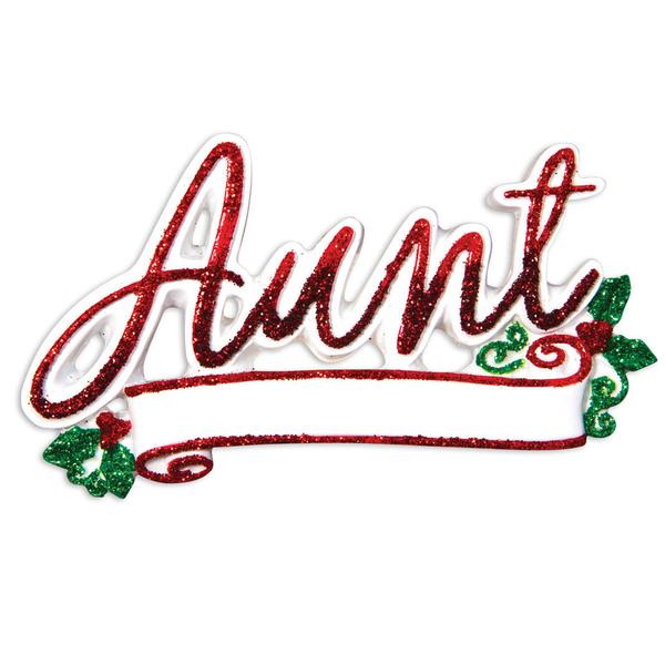 Aunt Christmas Ornament - Personalized by Santa - Canada