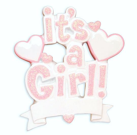 It's a Girl Baby Ornament - Personalized by Santa - Canada