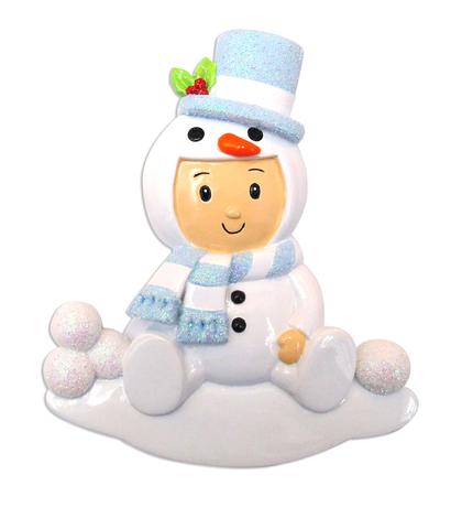 Baby in Snowman Costume - Blue - Personalized by Santa - Canada
