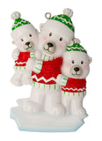 Parent with 2 Kid Ornament - Personalized by Santa - Canada