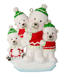 Parent with 3 Kid Ornament - Personalized by Santa - Canada