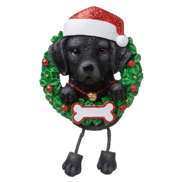 Black Lab Dog Ornament - Personalized by Santa - Canada