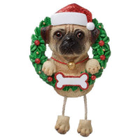 Pug Dog Ornament - Personalized by Santa - Canada