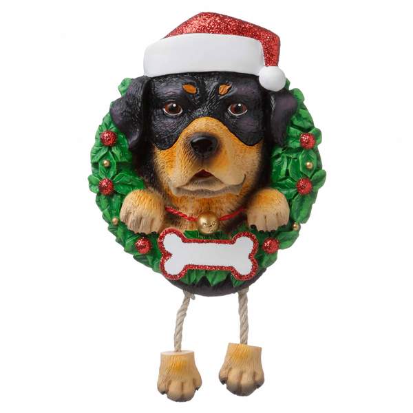 Rottweiler Dog Ornament - Personalized by Santa - Canada