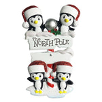 North Pole Penguin family of 4 Ornament - Personalized by Santa - Canada