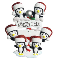 North Pole Penguin family of 6 Ornament - Personalized by Santa - Canada