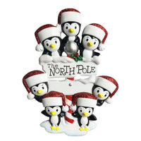 North Pole Penguin Family of 7 Ornament - Personalized by Santa - Canada