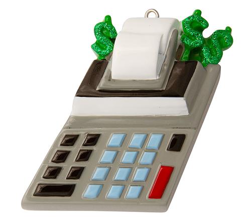 Calculator/Accountant/Cash Register Ornament - Personalized by Santa - Canada