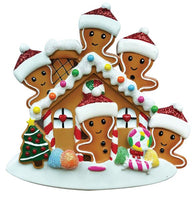 Gingerbread Family of 5 Ornament - Personalized by Santa - Canada