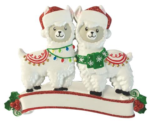 Llama Couple Ornament - Personalized by Santa - Canada
