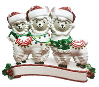 Llama Family of 3 Ornament - Personalized by Santa - Canada