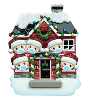Quarantined Family of 5 Ornament - Personalized by Santa - Canada