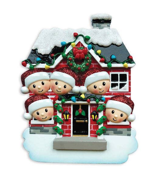 New Home Family of 5 Ornament - Personalized by Santa - Canada