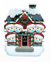 Quarantined Family of 6 Ornament - Personalized by Santa - Canada