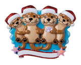 Otter family of 4 Ornament - Personalized by Santa - Canada