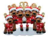 Mr & Mrs Reindeer Family of 6