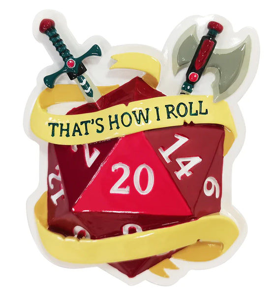 "That's How I Roll" RPG Dice Personalized Christmas Ornament