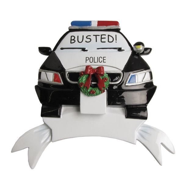 Police Car Ornament - Personalized by Santa - Canada